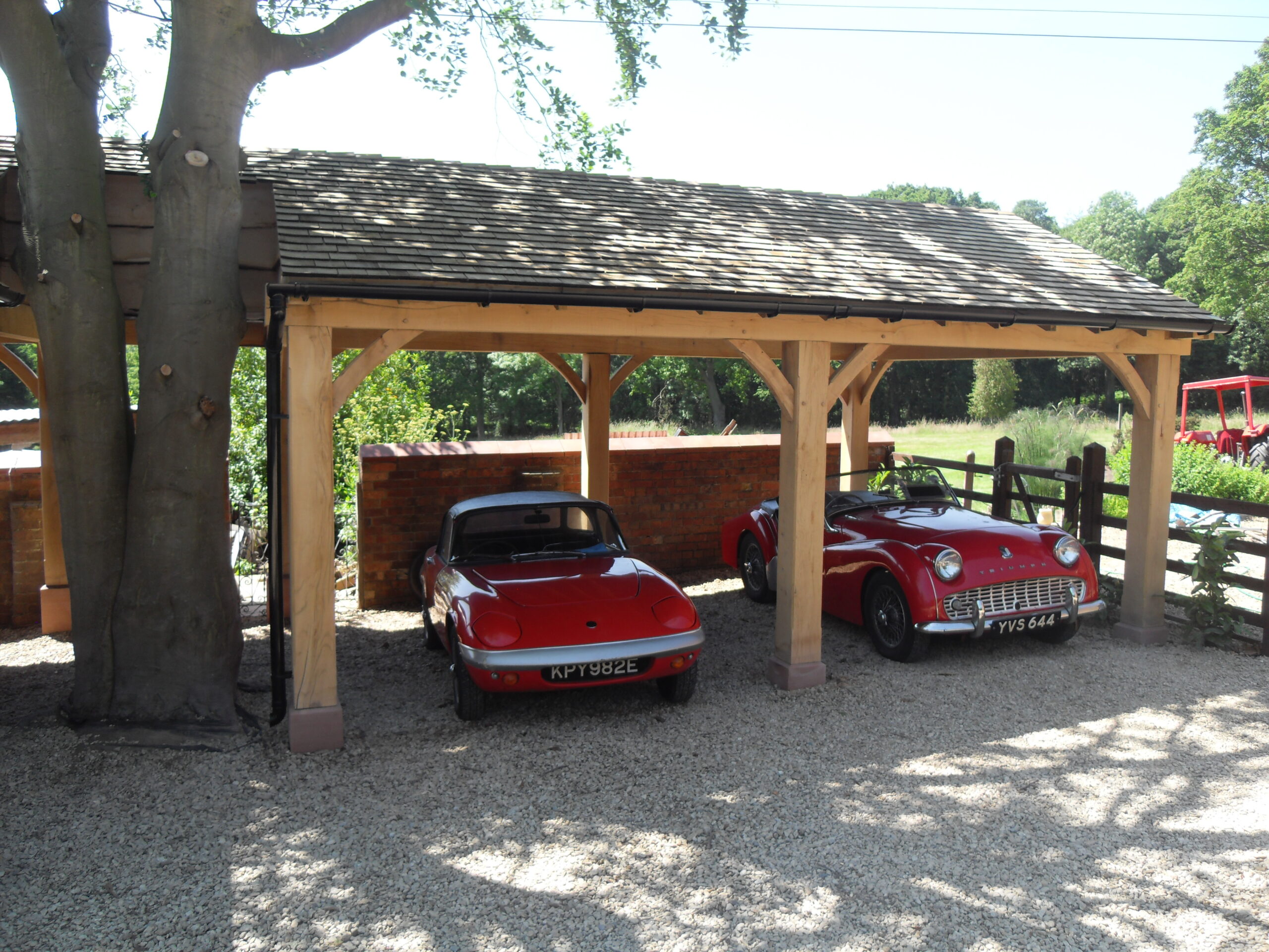 Oak frame carport